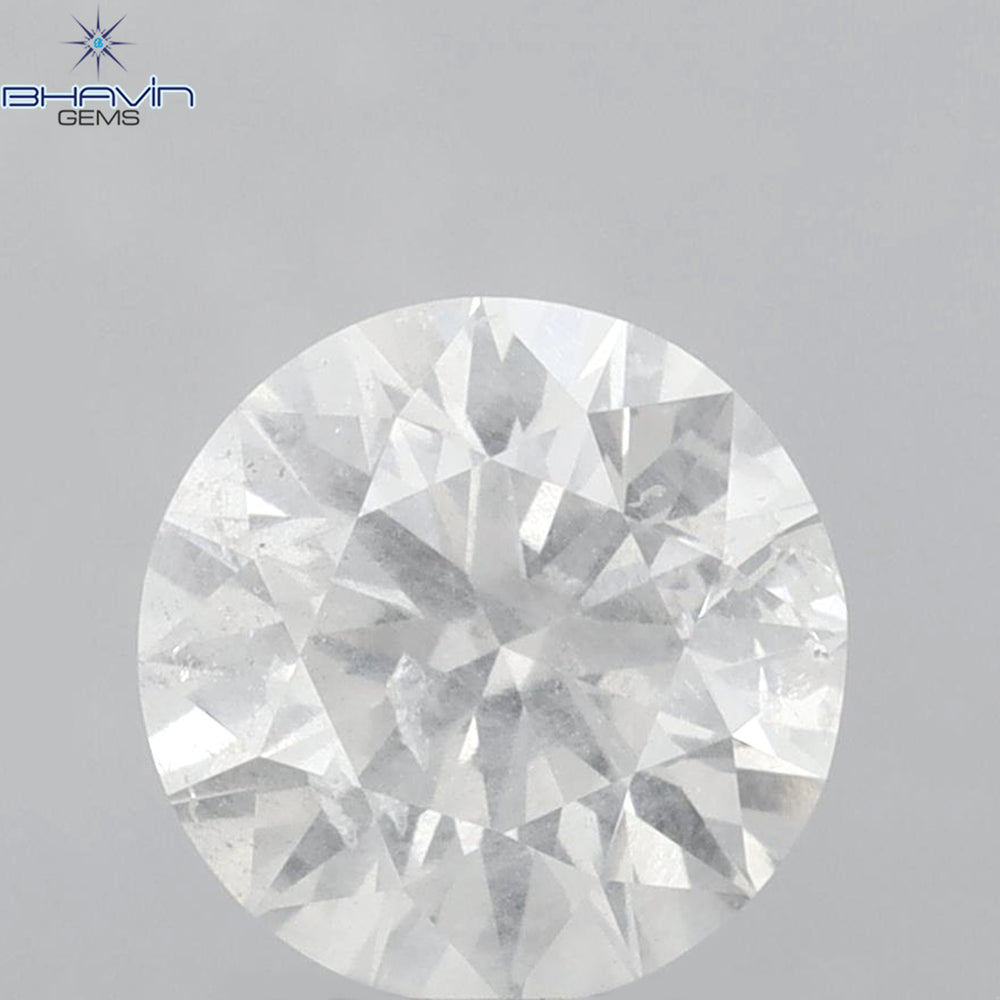 3.02 CT Round Shape Natural Loose Diamond White Color I2 Clarity (9.30 MM)