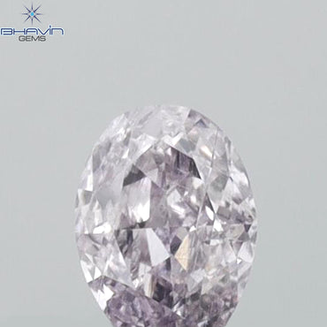 0.22 CT Oval Shape Natural Diamond Pink Color I1 Clarity (4.30 MM)