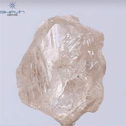 3.61 CT Rough Shape Natural Diamond Brown Pink Color I1 Clarity (10.62 MM)