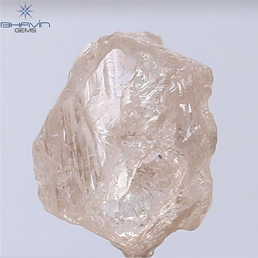 3.61 CT Rough Shape Natural Diamond Brown Pink Color I1 Clarity (10.62 MM)
