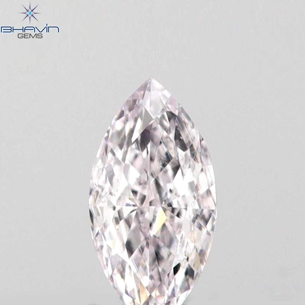 0.06 CT マーキスシェイプ 天然ルースダイヤモンド ピンクカラー SI1 クラリティ (3.98 MM)