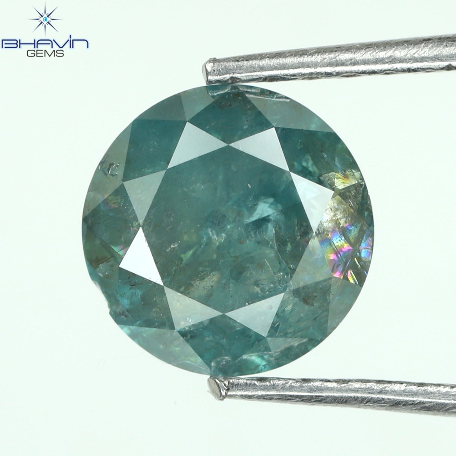 1.23 CT Round Diamond Natural Loose Diamond Blue Color I3 Clarity (9.29 MM)