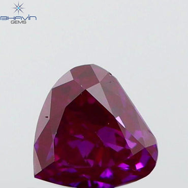 0.09 CT Heart Shape Enhanced Pink Color Natural Loose Diamond VS1 Clarity (2.60 MM)