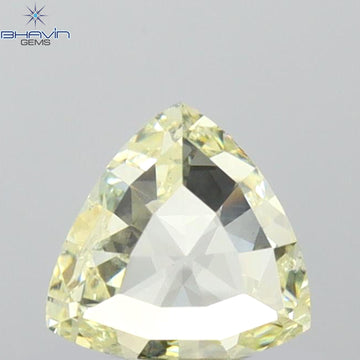 0.88 CT Natural Triangle Diamond Fancy Yellow Color Clarity SI1 (5.80 MM)