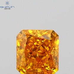 0.10 CT Radiant Shape Natural Diamond Yellow Color VS1 Clarity (2.55 MM)