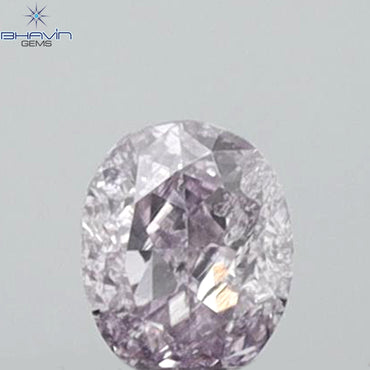 0.12 CT Oval Shape Natural Diamond Pink Color I1 Clarity (3.17 MM)