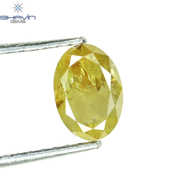 1.01 CT Oval Shape Natural Loose Diamond Orange Yellow Color I3 Clarity (6.96 MM)