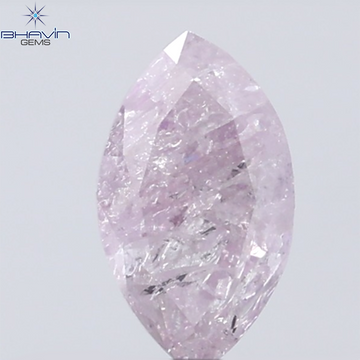 0.40 CT Marquise Diamond Natural Pink Color I3 Clarity (6.22 MM)