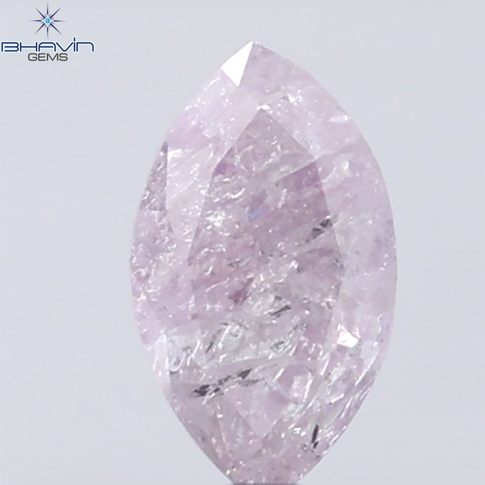 0.40 CT Marquise Diamond Natural Pink Color I3 Clarity (6.22 MM)