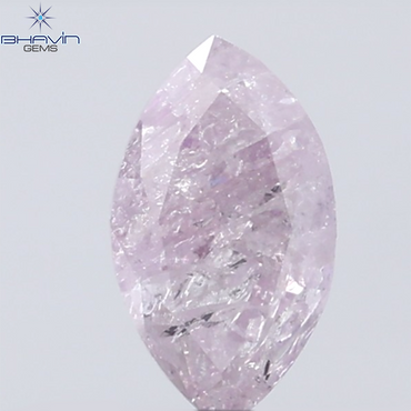 0.40 CT Marquise Diamond Natural Pink Color I3 Clarity (6.22 MM)