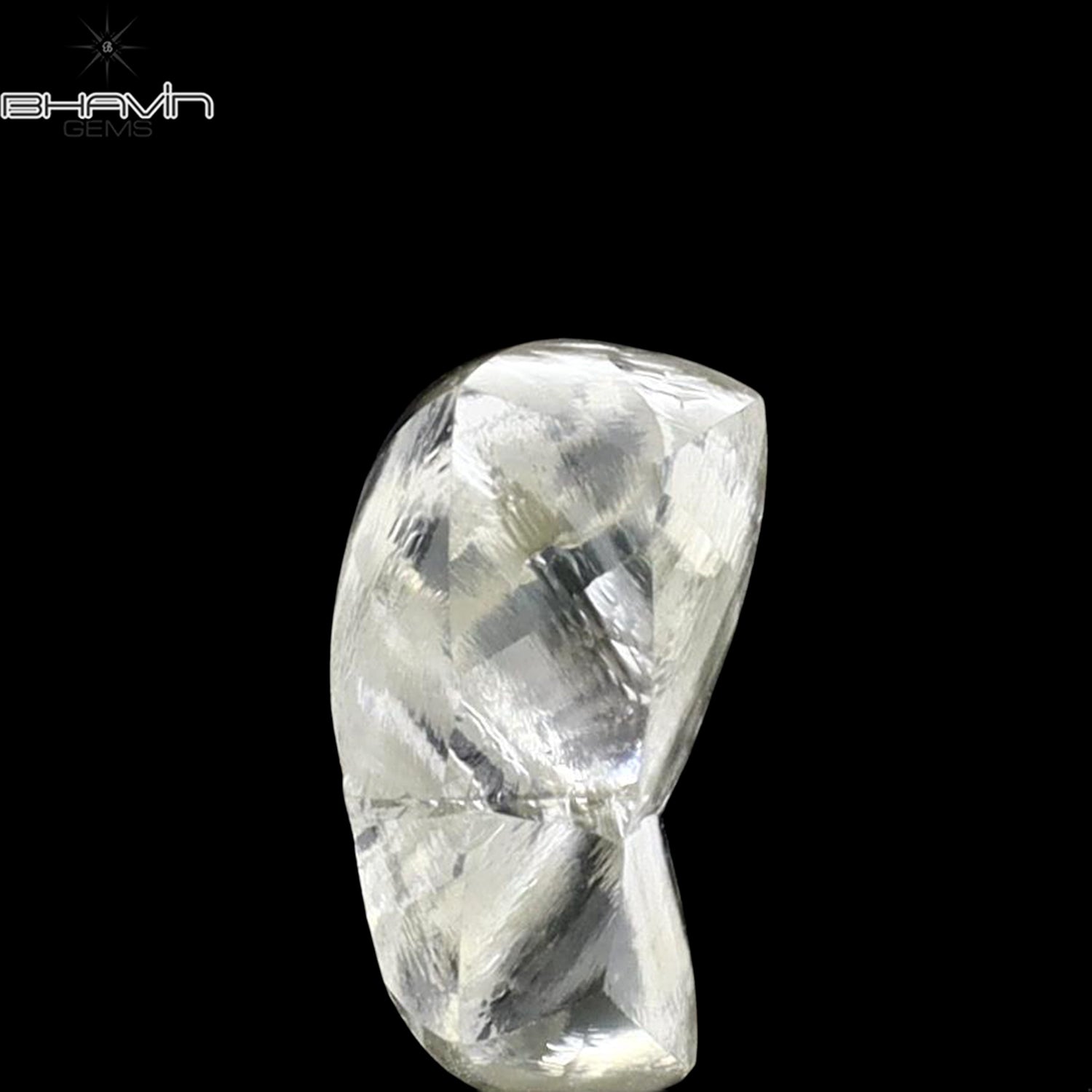 1.25 CT Rough Shape Natural Diamond White Color VS2 Clarity (7.55 MM)