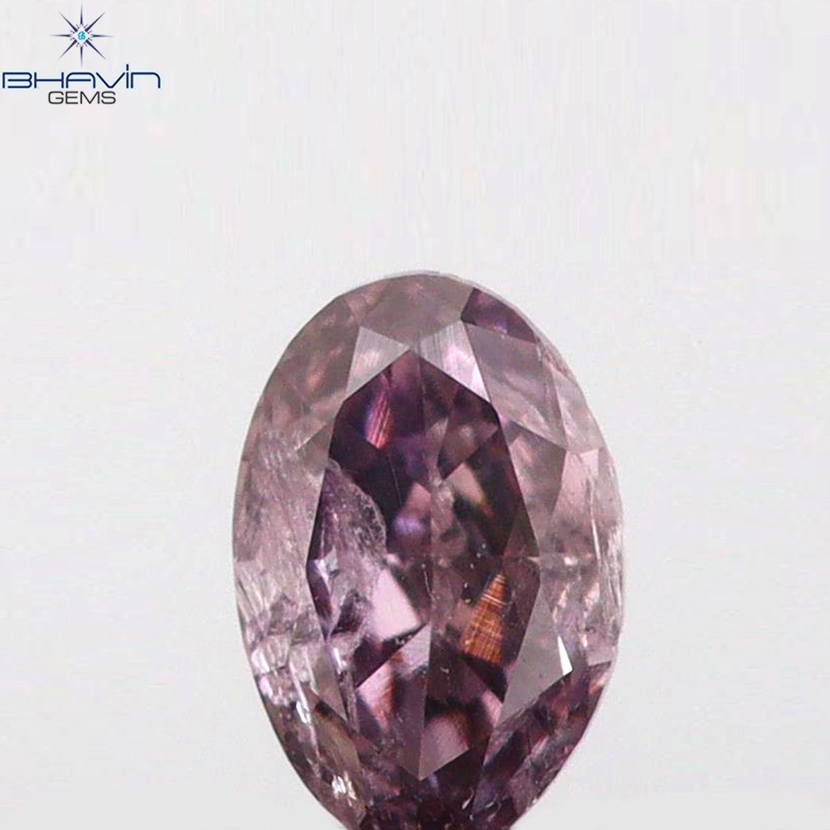 0.13 CT Oval Shape Natural Diamond Pink Color I1 Clarity (3.86 MM)