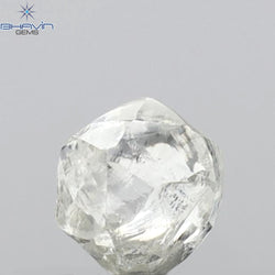 0.58 CT Rough Shape Natural Diamond White Color VS1 Clarity (4.65 MM)