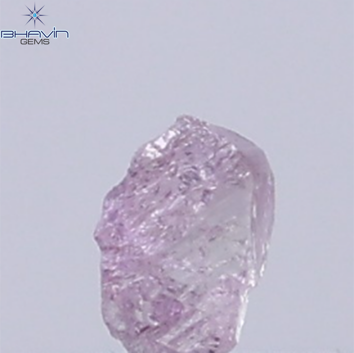 0.08 CT Natural Rough Diamond Pink Color Clarity VS (3.38 MM)