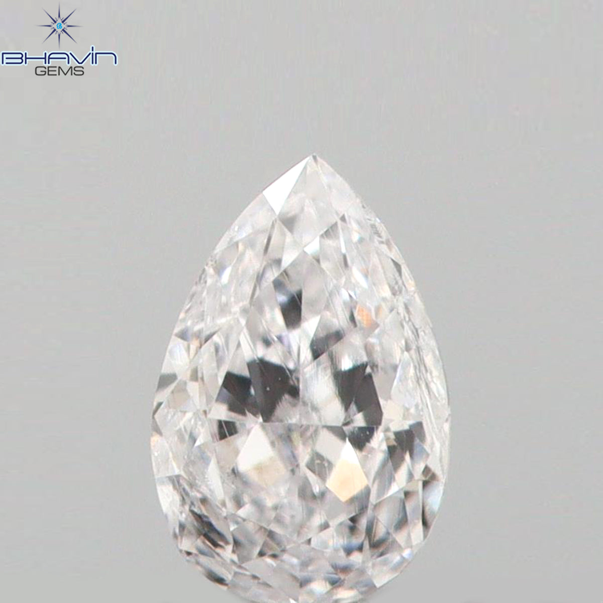 0.09 CT Natural Pear Diamond Pink Color Clarity SI1 (3.70 MM)