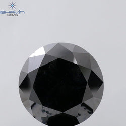 12.11 CT Round Shape Natural Diamond Black Color I3 Clarity (13.75 MM)