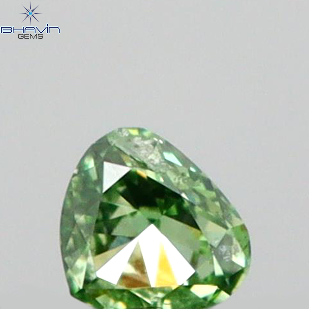 0.06 CT Natural Heart Diamond Enhanced Vivid Green Color Clarity SI1 (2.46 MM)
