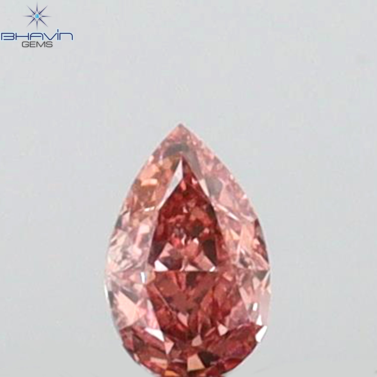 0.06 CT Pear Shape Natural Diamond Pink Color VS2 Clarity (3.14 MM)