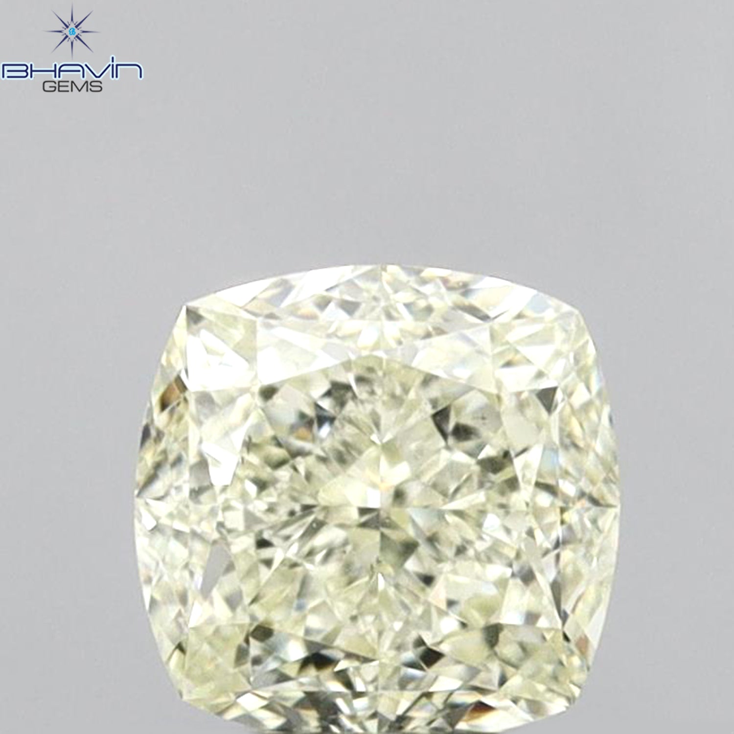 0.76 CT Cushion Shape Natural Diamond Yellow Color VVS1 Clarity (4.92 MM)