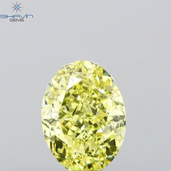 GIA Certified 0.70 CT Oval Shape Natural Diamond Yellow Color VS1 Clarity (6.05 MM)