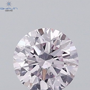 0.04 CT Round Natural Diamond Pink Color SI Clarity
