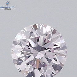 0.04 CT Round Natural Diamond Pink Color SI Clarity