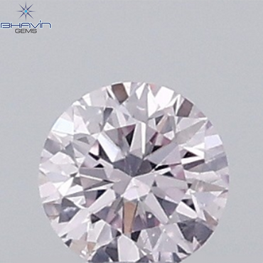 0.04 CT Round Natural Diamond Pink Color SI Clarity