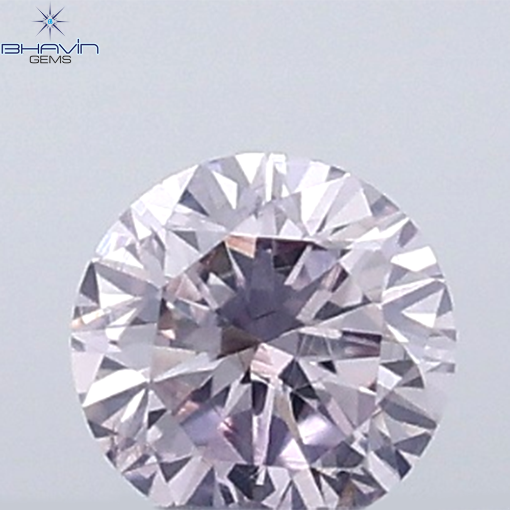0.02 CT Round Natural Diamond Pink Color VS-SI Clarity