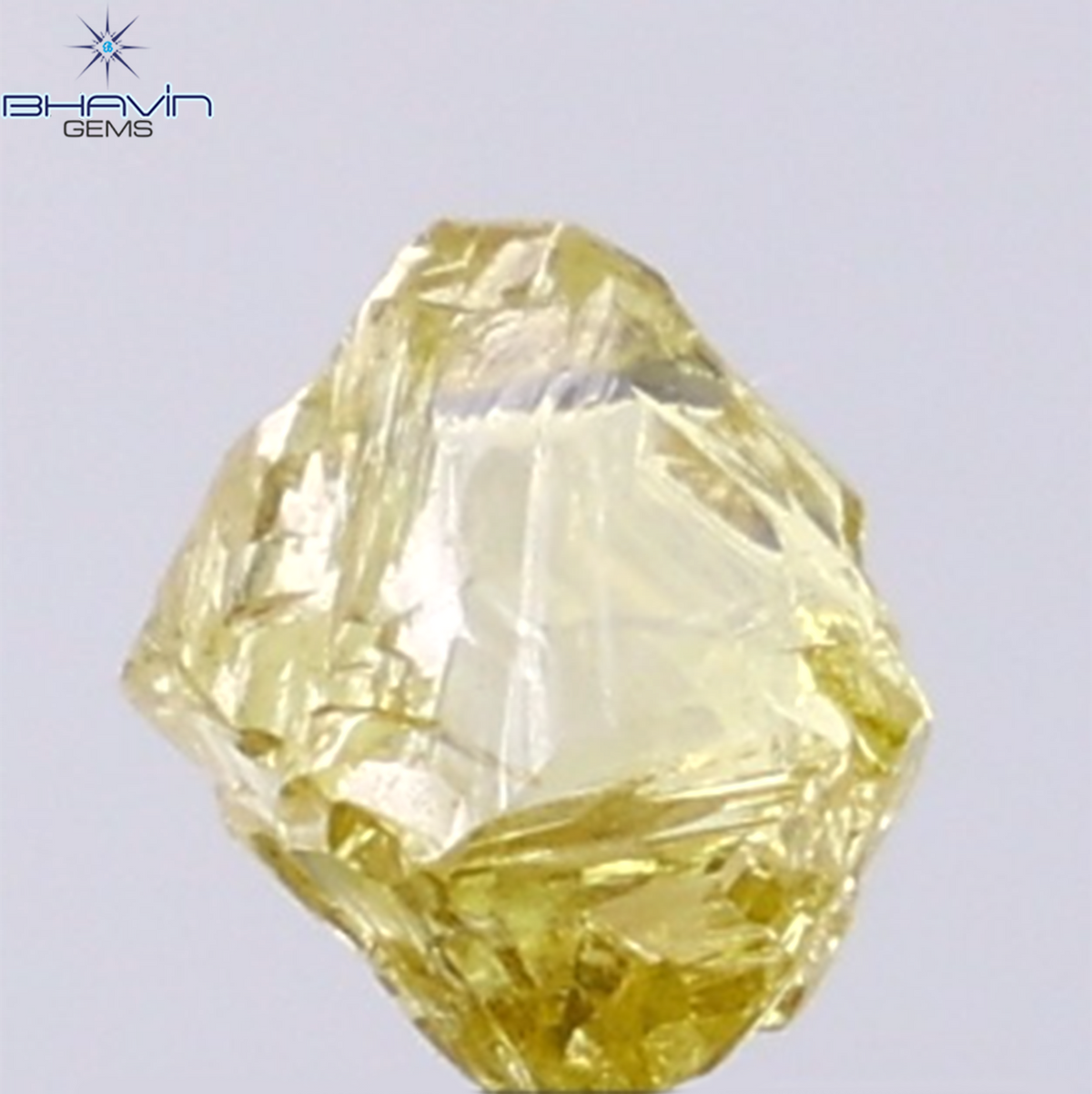 0.94 CT Natural Rough Diamond Enhanced Yellow Color Clarity VS (6.27 MM)