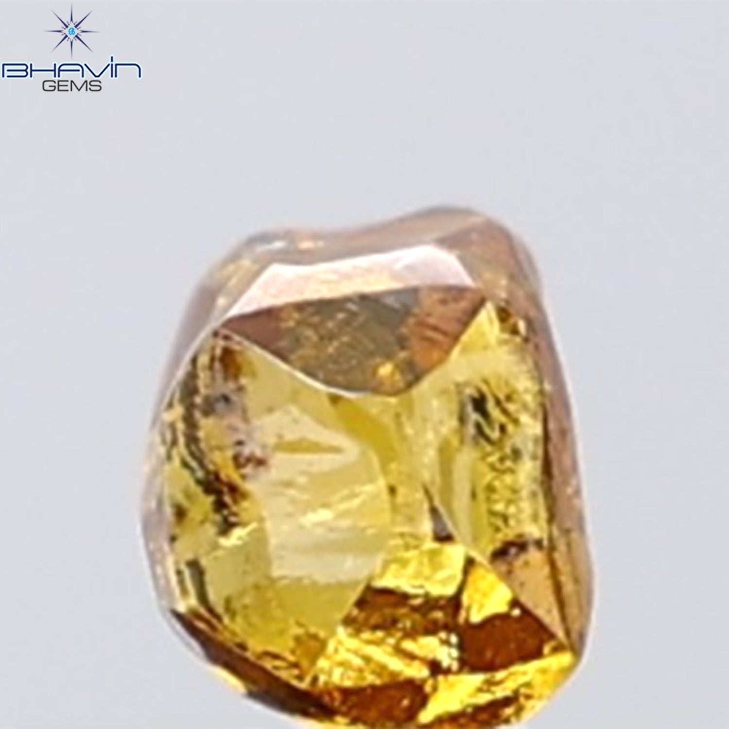 0.33 CT Rough Shape Natural Diamond Orange Color VS1 Clarity (3.96 MM)