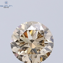 0.25 CT Natural Round Diamond Brown Color Clarity SI1 (4.02 MM)