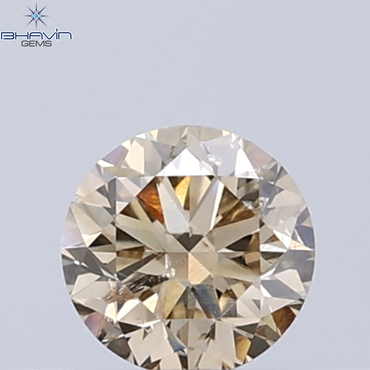 0.25 CT Natural Round Diamond Brown Color Clarity SI1 (4.02 MM)