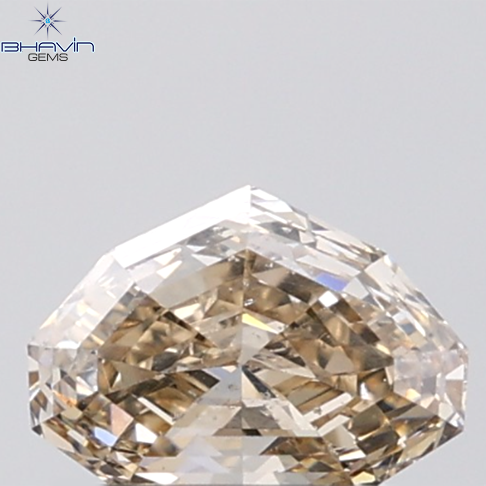 1.02 CT Half Moon Diamond Natural Brown Color SI2 Clarity (7.05 MM)