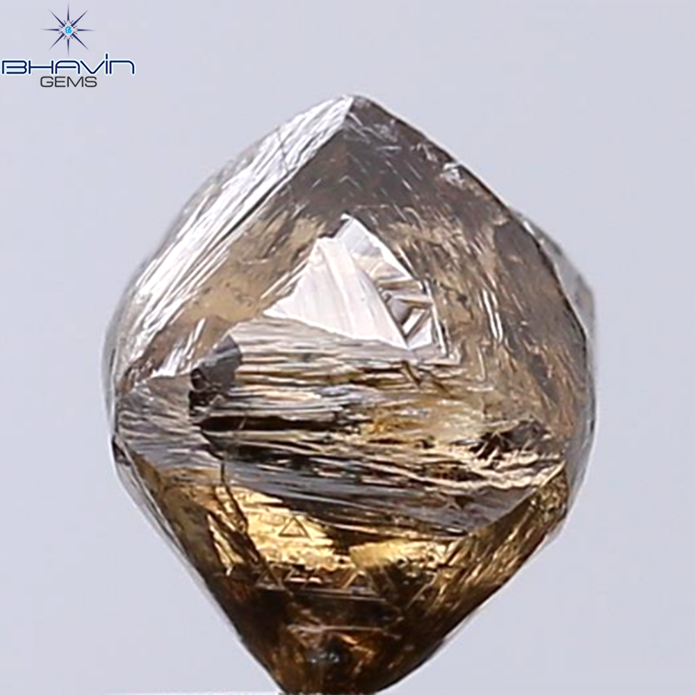 2.56 CT Rough Shape Natural Diamond Dark Brown Color SI2 Clarity (7.10 MM)