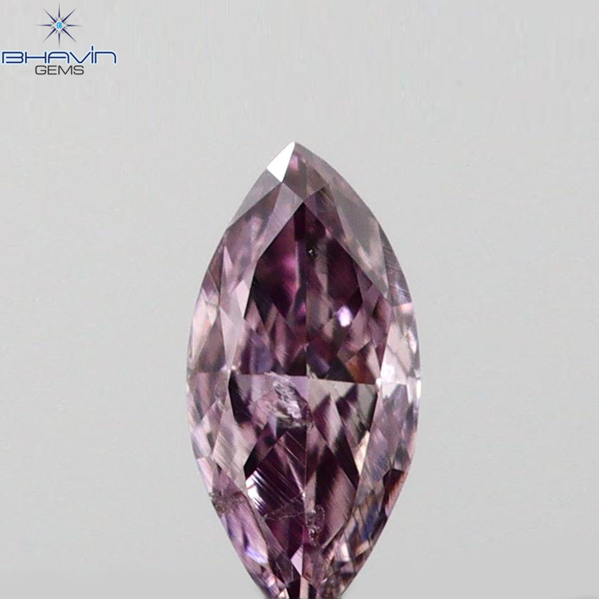 0.05 CT マーキスシェイプ 天然ルースダイヤモンド ピンクカラー SI2 クラリティ (3.90 MM)