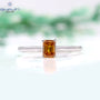 Emerald Diamond Natural Diamond Ring Orange Yellow Color Gold Ring Engagement Ring