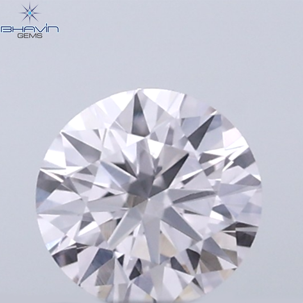 0.18 CT ラウンド ローズ カット シェイプ 天然ダイヤモンド ピンク色 I2 クラリティ (3.86 MM)