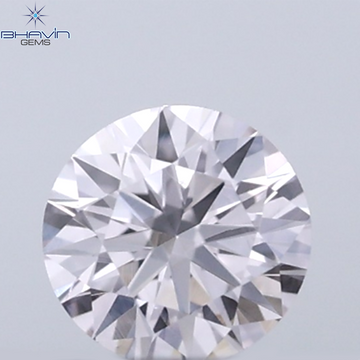 0.18 CT ラウンド ローズ カット シェイプ 天然ダイヤモンド ピンク色 I2 クラリティ (3.86 MM)