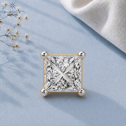 Princess Cut Diamond Solitaire Nose Pin – Elegant Four Prong Design