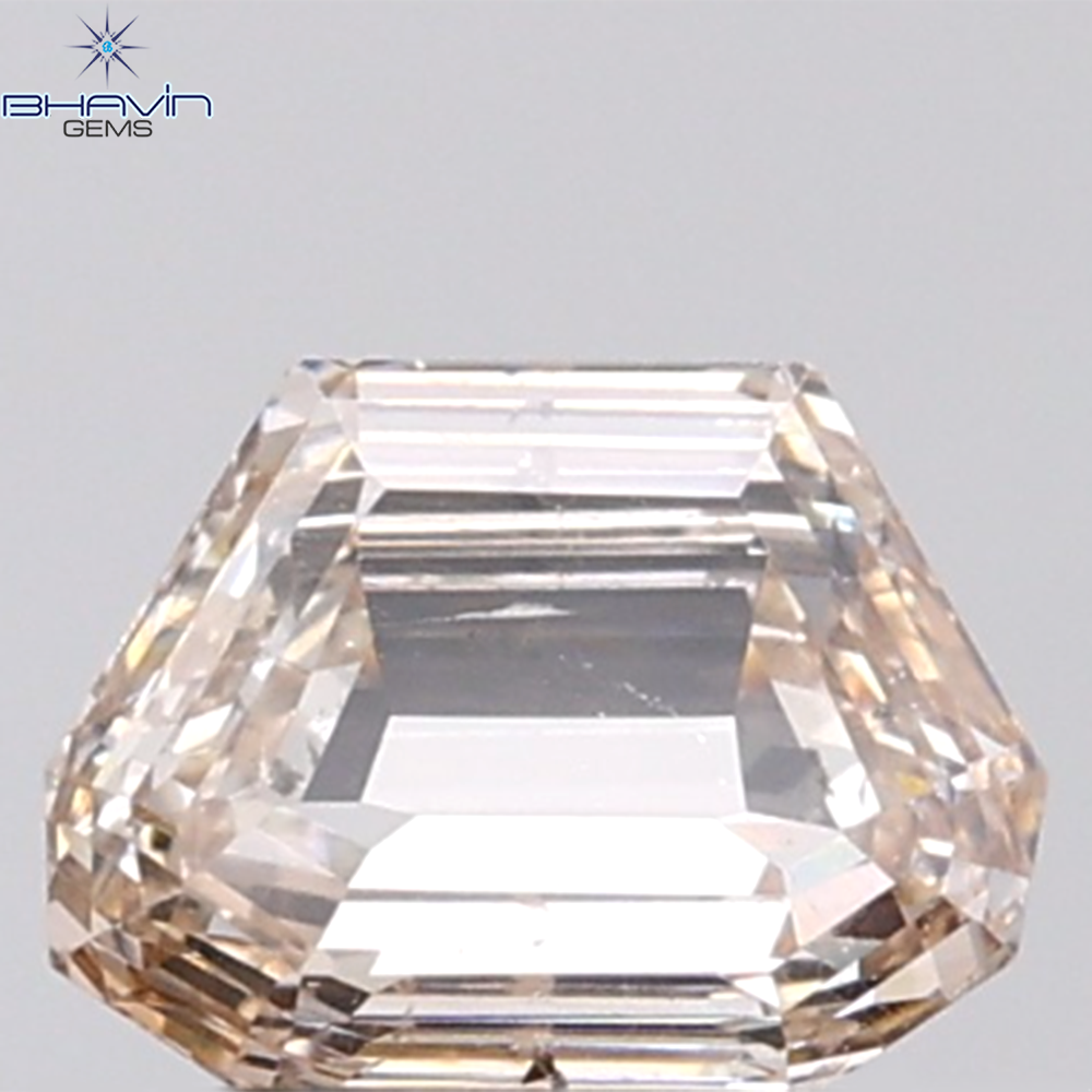 1.01 CT Trapezoid Diamond Natural Brown Color SI1 Clarity (6.96 MM)