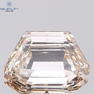 1.01 CT Trapezoid Diamond Natural Brown Color SI1 Clarity (6.96 MM)