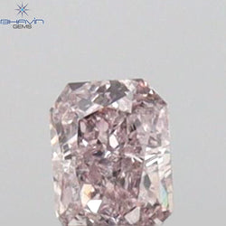 0.08 CT Radiant Shape Natural Diamond Pink Color SI1 Clarity (2.77 MM)