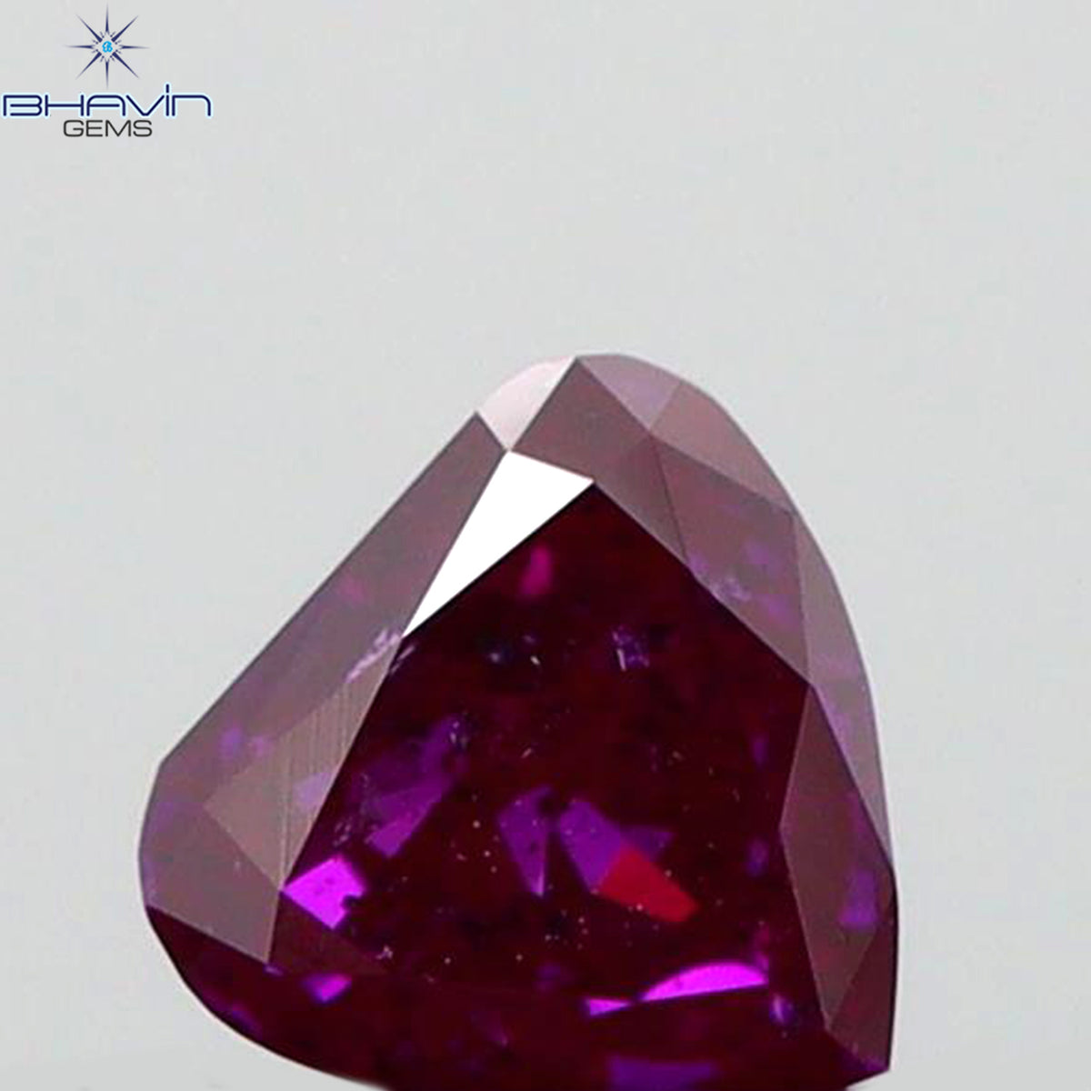 0.30 CT ハート シェイプ ピンク カラー ナチュラル ルース ダイヤモンド I1 クラリティ (4.23 MM)