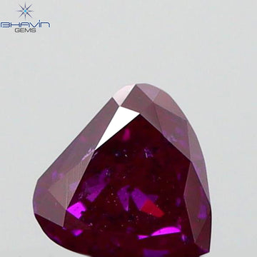0.30 CT ハート シェイプ ピンク カラー ナチュラル ルース ダイヤモンド I1 クラリティ (4.23 MM)
