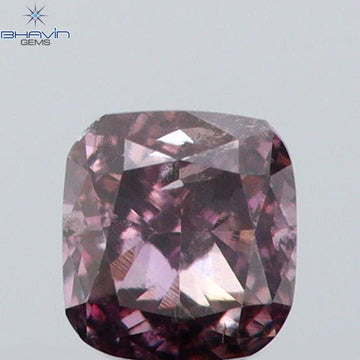 0.09 CT クッションシェイプ 天然ダイヤモンド ピンクカラー SI2 クラリティ (2.42 MM)