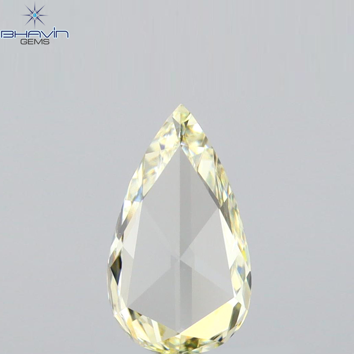 0.64 CT Natural Pear Diamond Light Yellow Color Clarity VVS1 (7.97 MM)