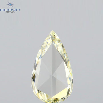0.64 CT Natural Pear Diamond Light Yellow Color Clarity VVS1 (7.97 MM)