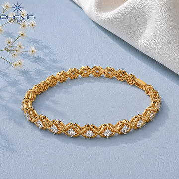 Infinity Twist Round Diamond Tennis Bracelet