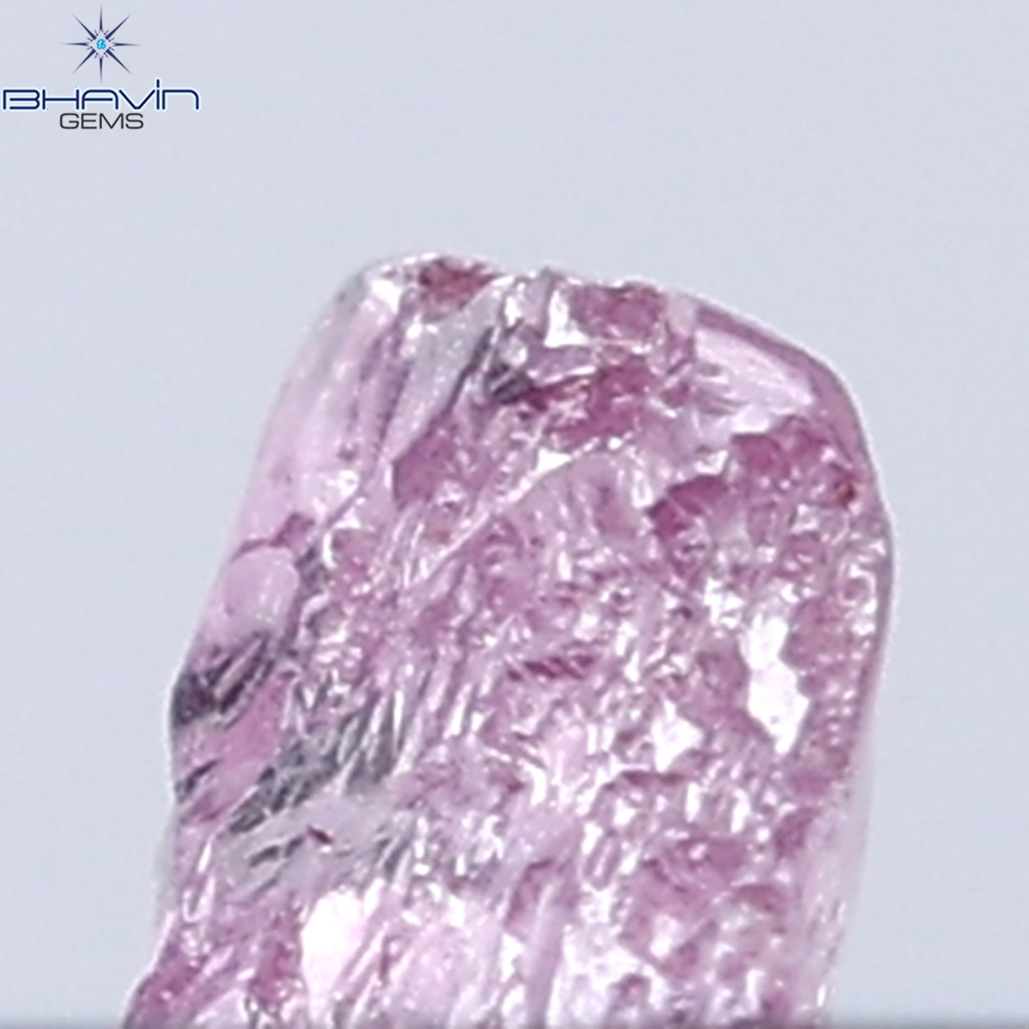0.07 CT Rough Shape Natural Diamond Pink (Argyle) Color SI1 Clarity (2.64 MM)