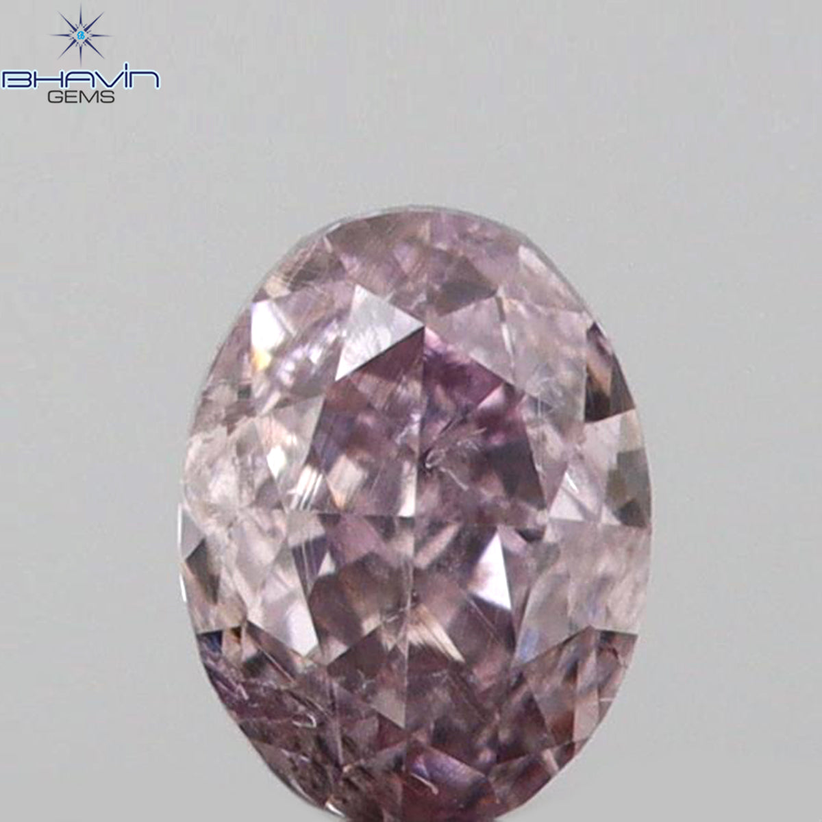 0.07 CT オーバルシェイプ 天然ダイヤモンド ピンクカラー SI1 クラリティ (2.84 MM)